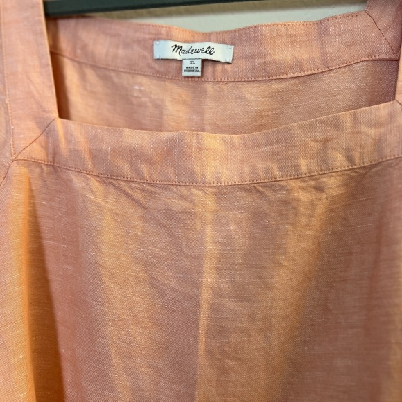 NWOT Madewell Linen-Blend Allie Mini Dress – Faded Sunset (XL) ✨ - Picture 8 of 8